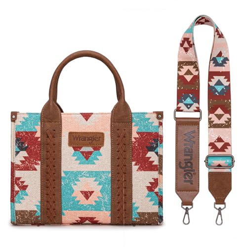 Aztec Tote Bag for Women with Leather Handles