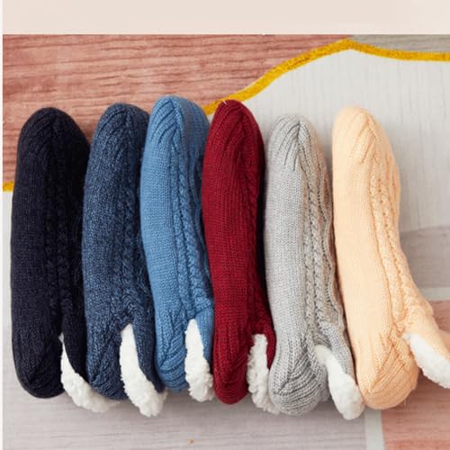 Indoor Floor Non-Slip Thermal Socks，Women Knitted Slipper Socks，Women Winter Non-Slip House Slipper Socks Thermal Socks Winter2