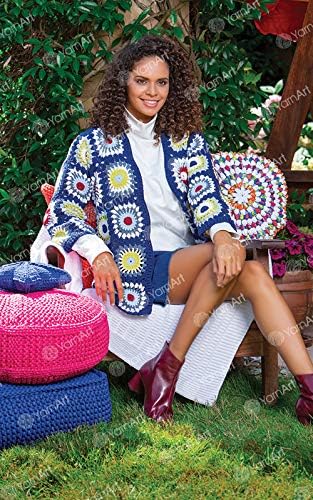 Miniatura 4 de 55% algodón 45% acrílico YarnArt Jeans Sport Yarn 1 madejabola 1.76 oz 174 yardas (84)