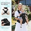 Momcozy Baby Carrier with Hip Seat, 2-in-1 Forward-Facing Carry for Active Babies, Detachable Hands-Free Infant Carrier up to 44lbs, All Seasons Toddler Carrier Fits Waist Sizes up to 45 Inches, Black #5