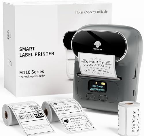 Imprimante D'étiquettes Thermique Portable AIMO Q30 - Bluetooth Et USB - Pour étiquettes 6 à 15mm De Large