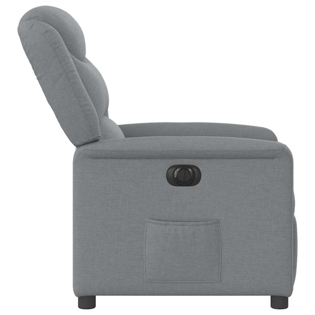 Gecheer Poltrona Elettrica Reclinabile Grigio Chiaro in Tessuto,Poltrona,Relax,Reclinabile,da TV,da Lettura,Poltrona da TV,Poltrona Relax,Comoda,Poltrona Reclinabile,P3303174