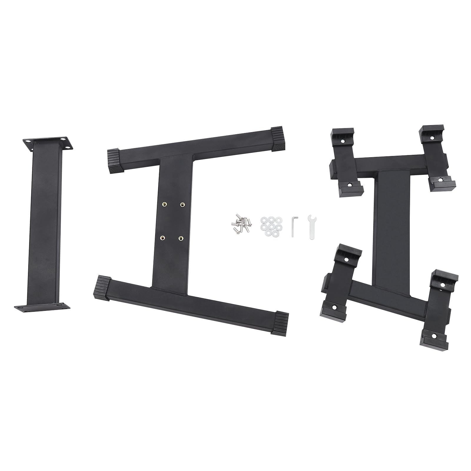 Soporte multifuncional para mancuernas de tubos de acero, soporte de almacenamiento ajustable con base en forma de H, soporte para pesas independiente, capacidad de carga de 136 kg