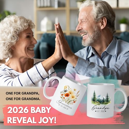 Set de 2 Mugs Cerámica Promoted to Grandparent 2026 miniatura 2