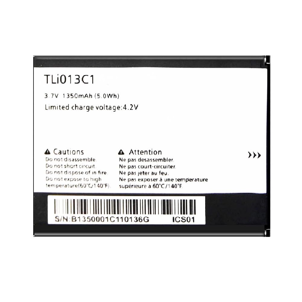Svenirven TLi013C1 Battery for One Go Flip Phone 4044W 4044T 4044O 4044V 1350mAh