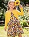 Goodstoworld Girls Yellow Dresses Size 5 6 Girl Sunflower Dress Toddler 5T 6T Girl Sleeveless Sundress Kids Autumn Winter Long Sleeve Casual Clothes