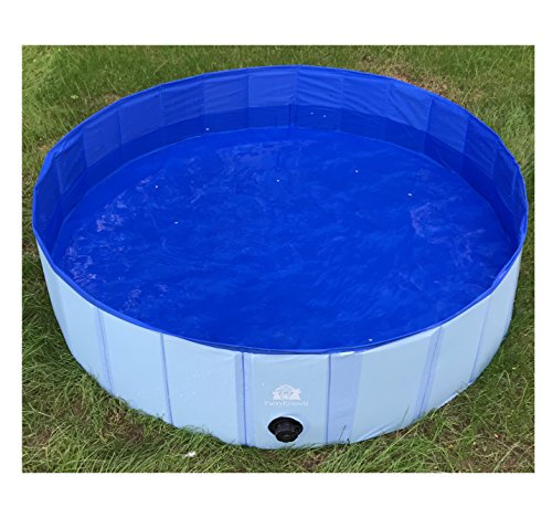 image for N&M Products Foldable Dog Pool - Folding Dog/Cat Bath Tub - Collapsibl