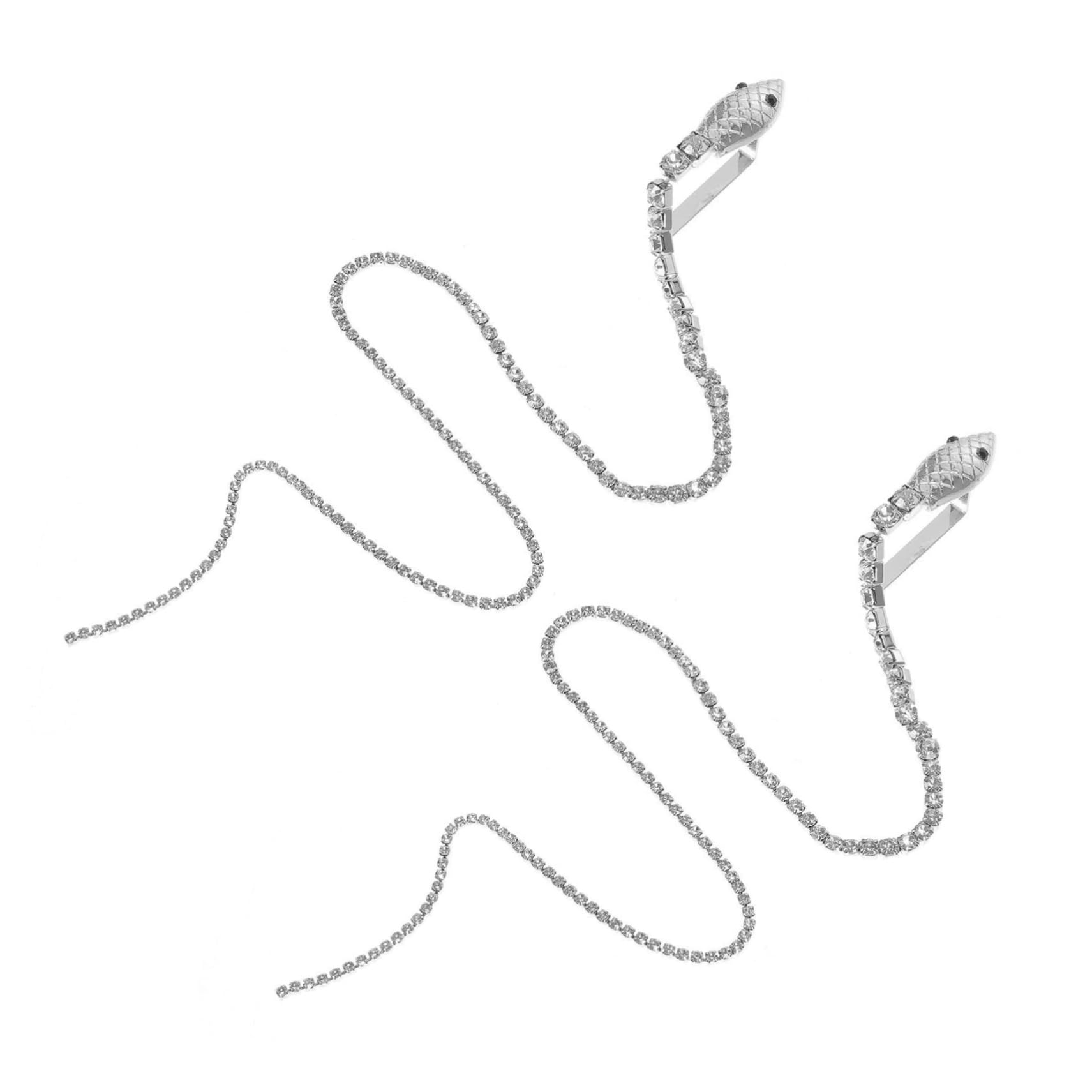 FRCOLOR 4 Set Di Graziose Mollette Per A Forma Di Serpente Con Strass Per La Moda 2 Pezzi*4