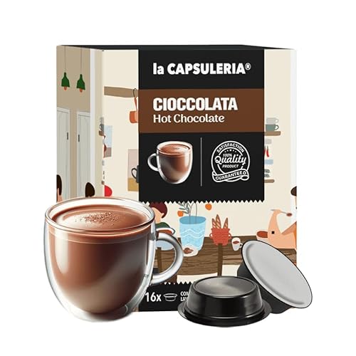 CIOCCOLATA CALDA (128 Capsule) compatibili con Lavazza A Modo Mio, 8 Box da 16 Capsule, senza glutine, densa e avvolgente, gusto ricco, ideale per un momento di puro piacere (La Capsuleria)