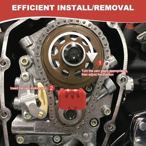 Image of Double Headed Cam Locking Tool Compatible with Harley Twin Cam 1999-2017, Dyna Models 1999-2006, M8 Milwaukee 8 Motors 2017-2024