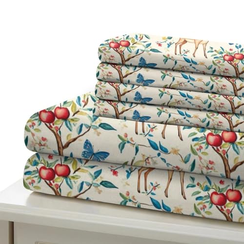 Parure de lit cerf 140x200cm avec housse de couette imprimée 3D