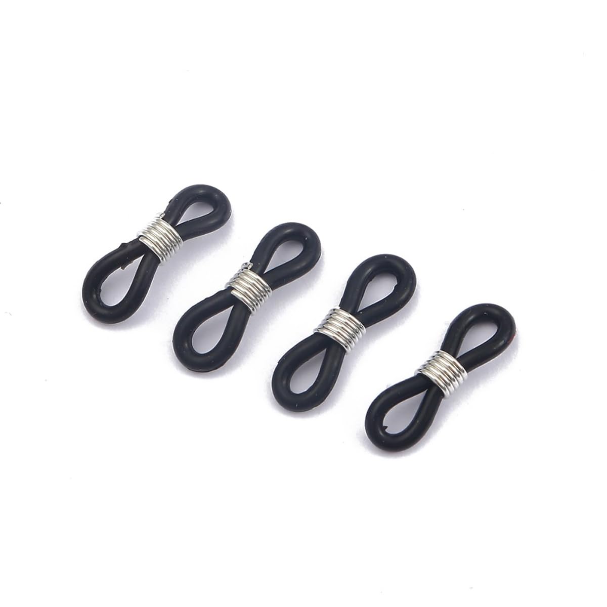 ECYC Ltd 20 Pieces Eyeglass Chain Ends Adjustable Rubber, Eyeglasses Strap Holder Rubber Loops Adjustable Rubber Ends Connectors Eye Glasses Anti Slip Chain Ends for Eye Glasses Sunglasses Chain Strap