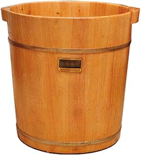 Barril de banho de pés de madeira para uso doméstico, pedilúvio, banheira de pés, tambor de lavagem de pés, balde de massagem nos pés, relaxamento dos pés, alívio da fadiga da dor, alívio da dor