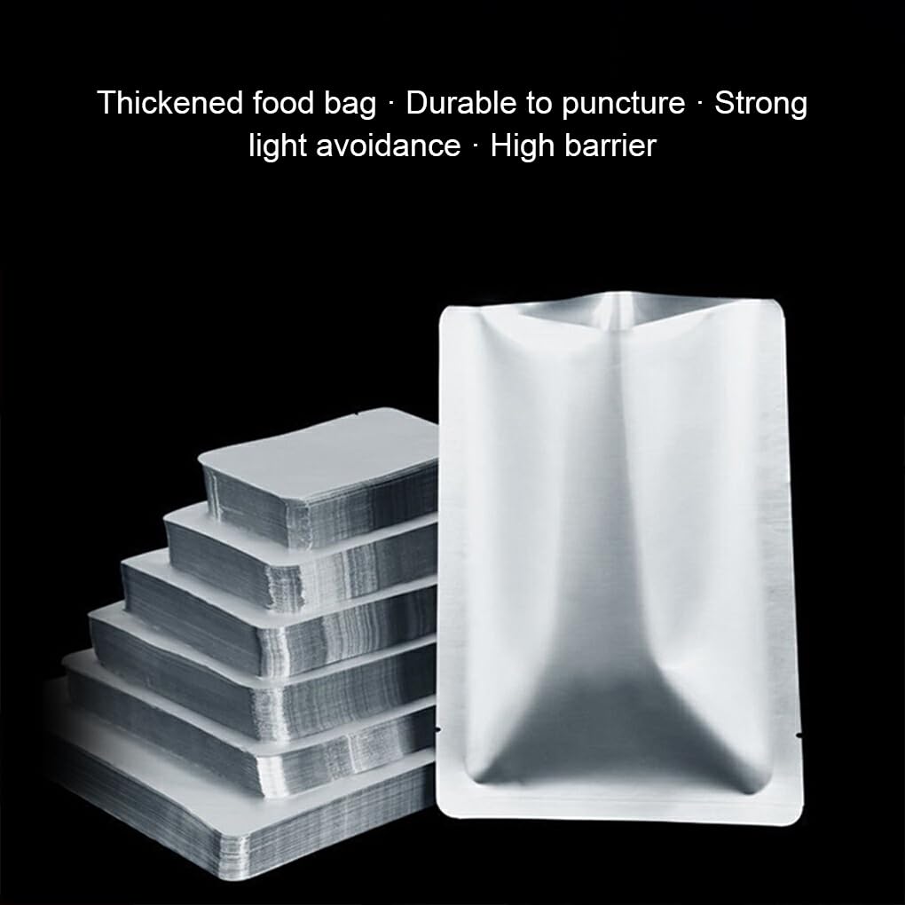 Bolsas de sellado al vacío de 100 piezas para almacenamiento de alimentos: sellado fuerte y frescura extendida garantizada Papel de aluminio mezclado, 30 * 40 cm, 20 hilos