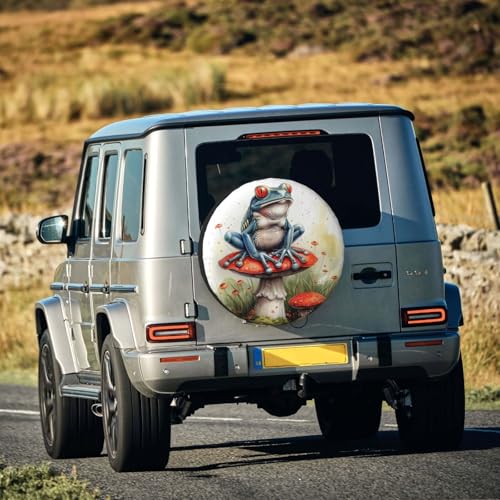 Image of Frog Spare Tire Cover Weatherproof Universal Wheel Protectors Wheel Covers for Rv Camper Travel Trailer SUV Truck 17 Inch