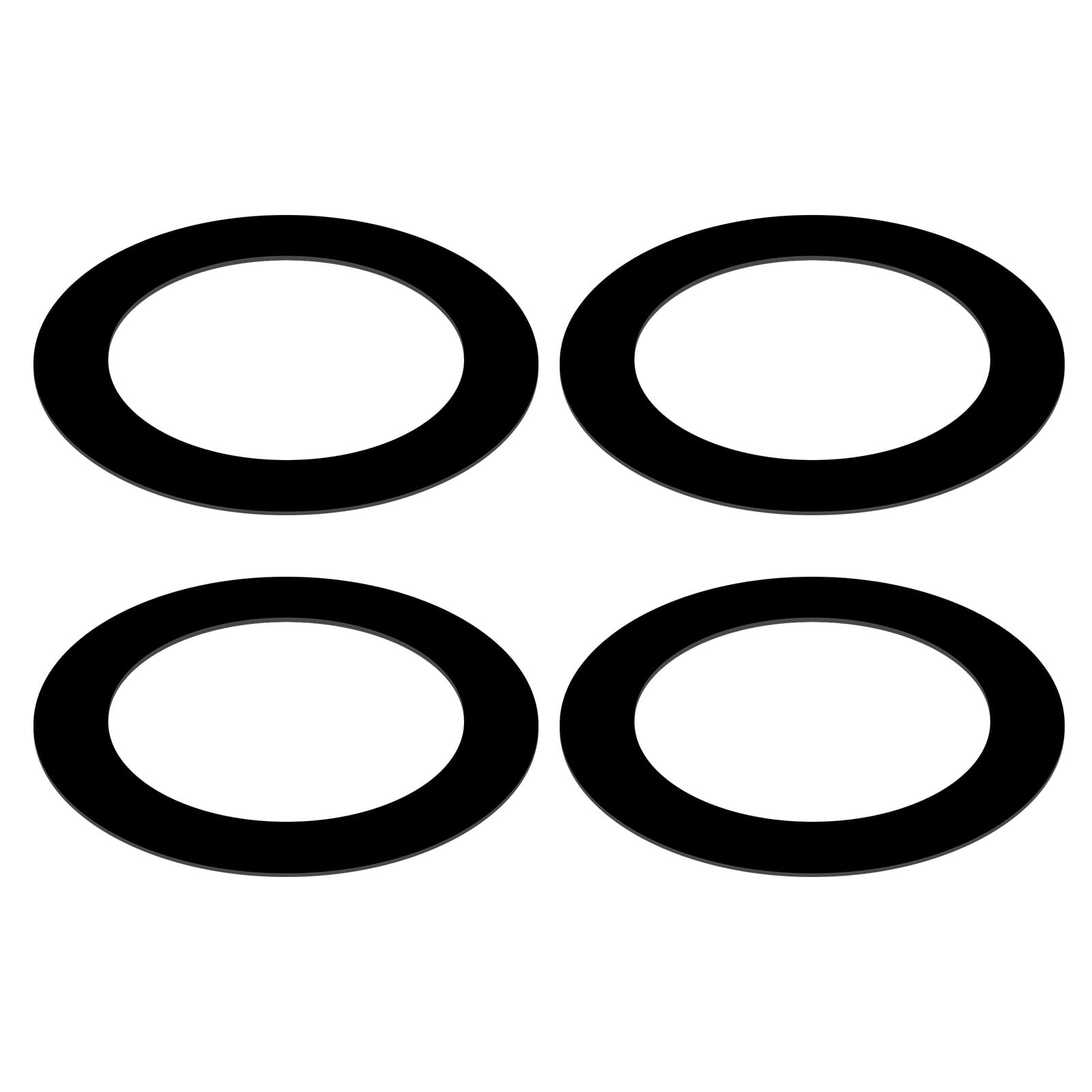 Awclub Black Goof Trim Ring for 3 Inch Recessed Cans Downlights for Ceiling Light Fixtures, 4 Pack 3.2-Inch Inner Diameter, 4.5-Inch Outer Diameter, Steel Construction