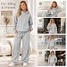 Jogginganzug Damen - Jogginghose Hoodie Trainingsanzug Sporthose Hausanzug Set Kapuzenpullover Sweatjacke Jogging Anzug mit Kapuze Zweiteiler Tracksuit Freizeitanzug Sportanzug Lang Streatwear