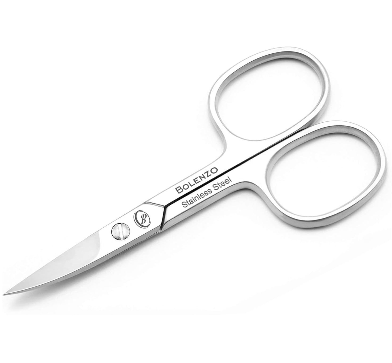 Nail Scissors Curved - High Carbon Stainless Steel Eyebrow Scissor for Eyelash, Nose Hair, Mustache Beard, Toenail, Pedicure - Manicure Scissors for Men and Women