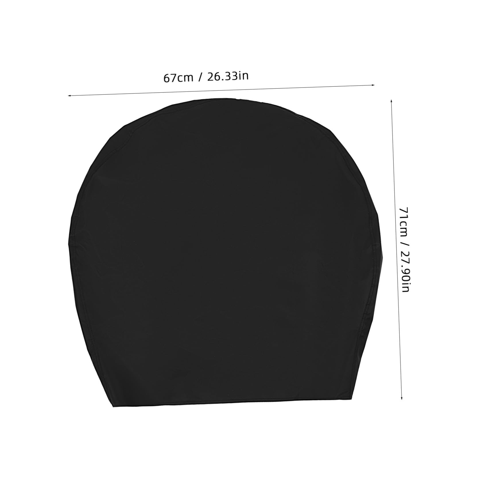 POPETPOP Fundas para Neumáticos De Coche 420d Oxford Negra, 4 Unidades, para Diámetro 60-66 Cm y Ancho 30 Cm, Protección Solar y Almacenamiento, para Caravanas y Coches Exterior