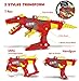 Liberty Imports Dinosaur Toy Gun - 3-in-1 Transforming T-Rex Blaster with Cool Sound Effects & LED Light Up - Build and Take Apart Toy for Boys & Girls