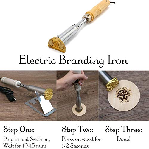 Custom Branding Iron for Woodworking, Father's Day Gift Leather Branding Iron Stamp 2.5