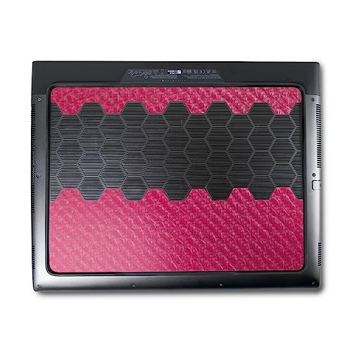 Image of MightySkins Carbon Fiber Skin Compatible With Alienware M18 R1 (2023) Full Wrap Kit - Pink Pleather | Protective, Durable Textured Carbon Fiber Finish | Easy To Apply & Change Styles | Made in the USA