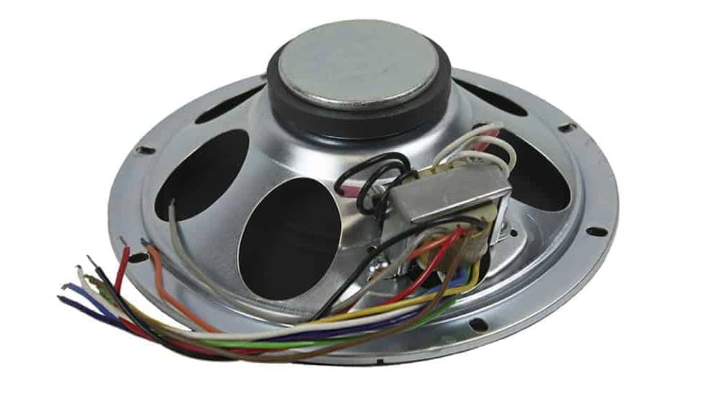 Lowell DSL-805-72K 8-Inch Dual Cone Speaker with 25/70V Xfmr, Grille, Enclosure, Volume Control; 25V/70V Dual Voltage Transformer with Taps at 0.25, 0.5, 1, 2, 5W; Steel Enclosure and Grille
