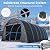 Bezseller 12x24 FT Heavy Duty Carport Canopy, All-Steel Portable Garage Tent with Round Style Roof, Outdoor Storage Shelter Shed for Cars, Trucks, Boats and Gear, Gray