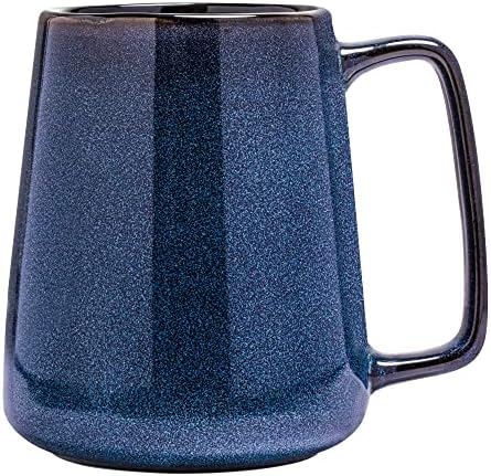 Tsreinh Extra Large Ceramic Coffee Mug,24 Oz,Oversized Tea Cup for Home and Office,With Big Handle,Dishwasher and Microwave Safe (24 Oz Blue)