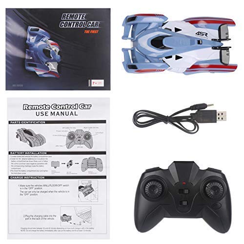 Remote Control Car Toys for Kid Climb The Wall Rc Cars with Dual Mode 360 Rotating Stunt Rechargeable High Speed Vehicle with Led Light for Boys Girls(Blue)