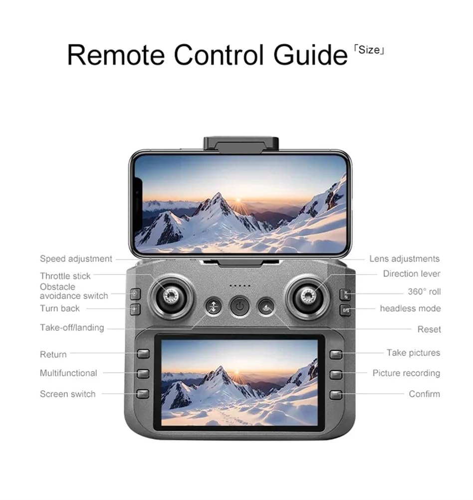UAV A14 ProMax Drone 8K HD Fotocamera quadricottero con Schermo Telecomando 5G WiFi Fotografia Aerea Senza spazzole RC Dron