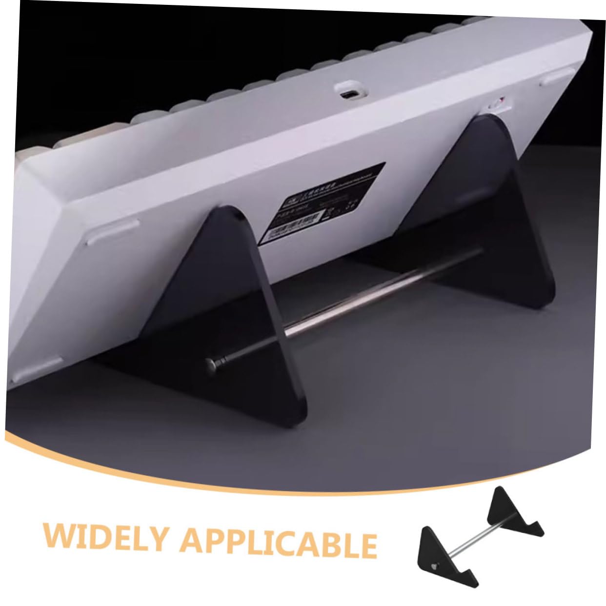 DIYEAH Keyboard Desk Holder Raised Keyboard Stand for Desk Acrylic Steel Black