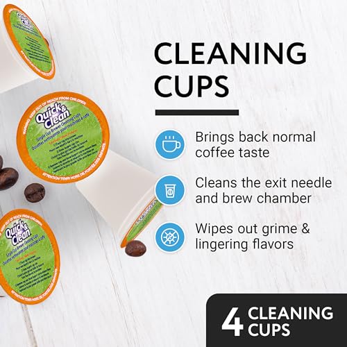 Image of IMPRESA Coffee Machine Descaler & Cleaning Bundle - Compatible with Keurig K-Duo & K-Cup Brewers - 8 Oz Descaling Solution & 4 Maintenance Pods - Coffee Machine Cleaning & Pot Care Kit
