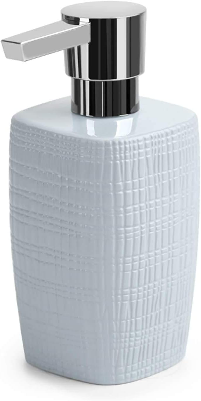 Soap Dispenser Refillable Hand Lotion Dispensers Soap Dispenser Bottles Ceramic Household Soap uid Bottle Creative Hotel Press Type Emulsion Dispensing Bottle Soap Dispenser (Color : B) (A)