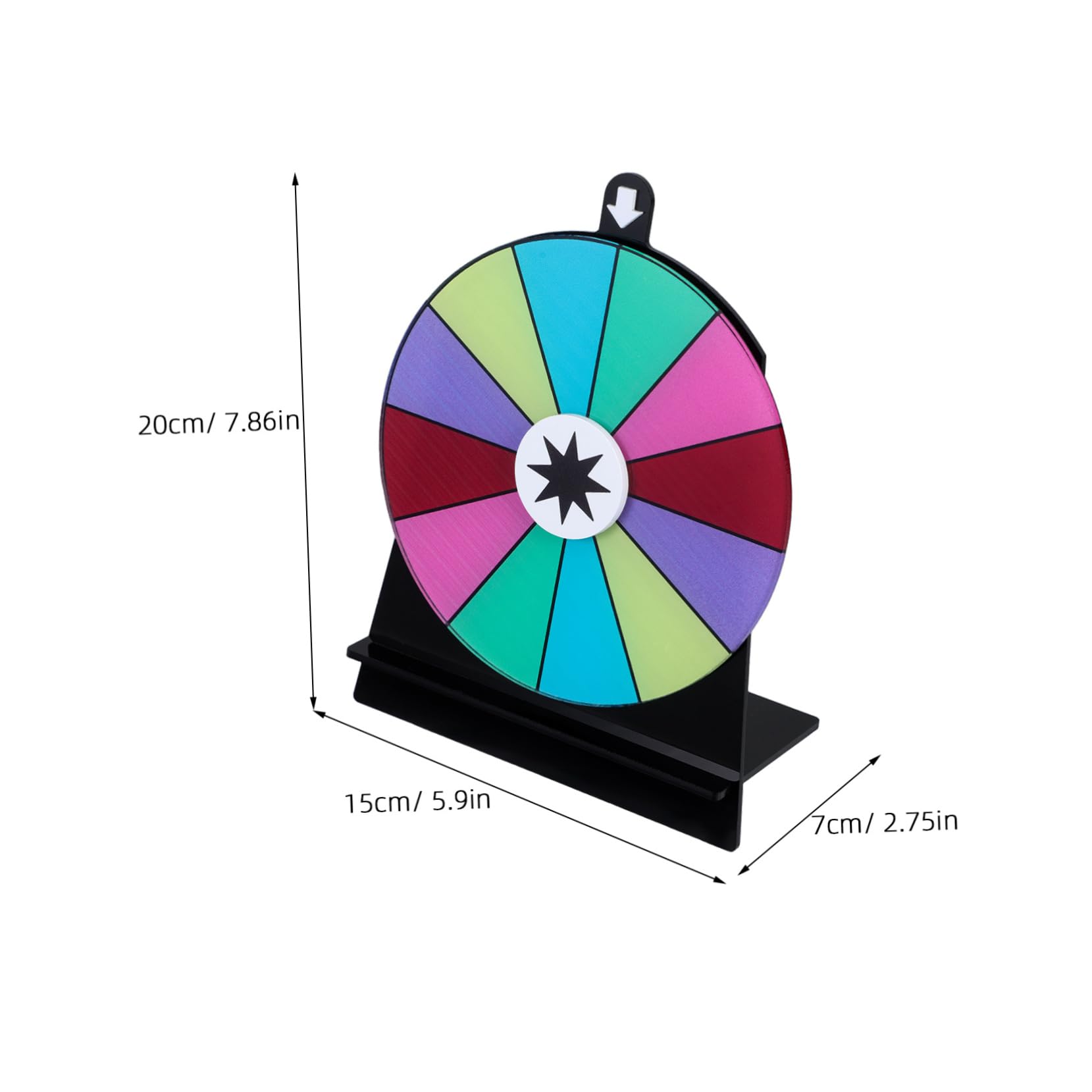 COLLBATH Game Spinner Arrow Large Party Favor with Rotating Wheel and Erasable Surface for Prizes