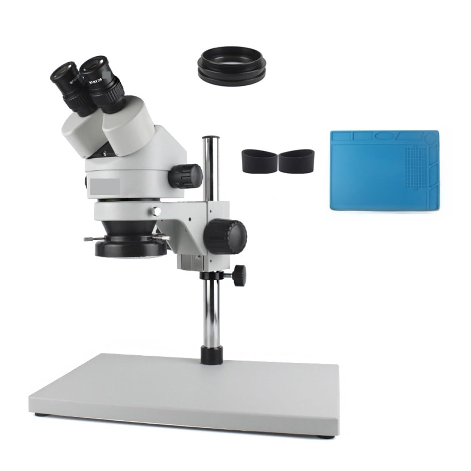 Microscope Lens, 3.5x-90x Industrial Binocular Stereo Microscope Magnification + 56 Adjustable LED Lights Professional Phone Soldering Repair(7X-45X White)