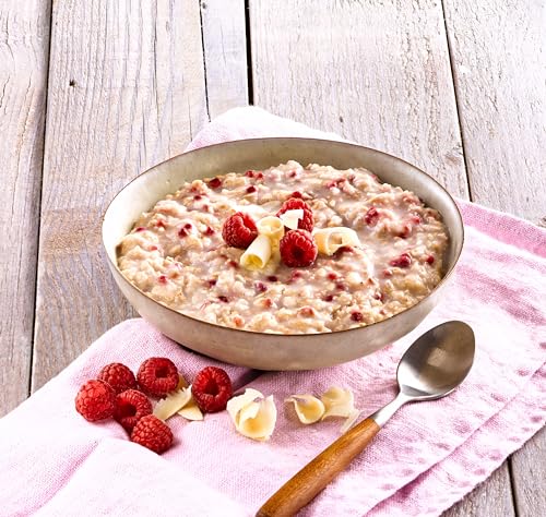 RUF Porridge Himbeer White Choc, Instant Haferbrei mit Himbeer-Stückchen und weißer Raspel-Schokolade, schnelles und gesundes Frühstück, 1 x 65g Beutel