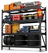 WORKPRO 77" Extra-Width Garage Shelving Units, 6400LBS Heavy Duty Utility Shelves, 4 Tier Industr...