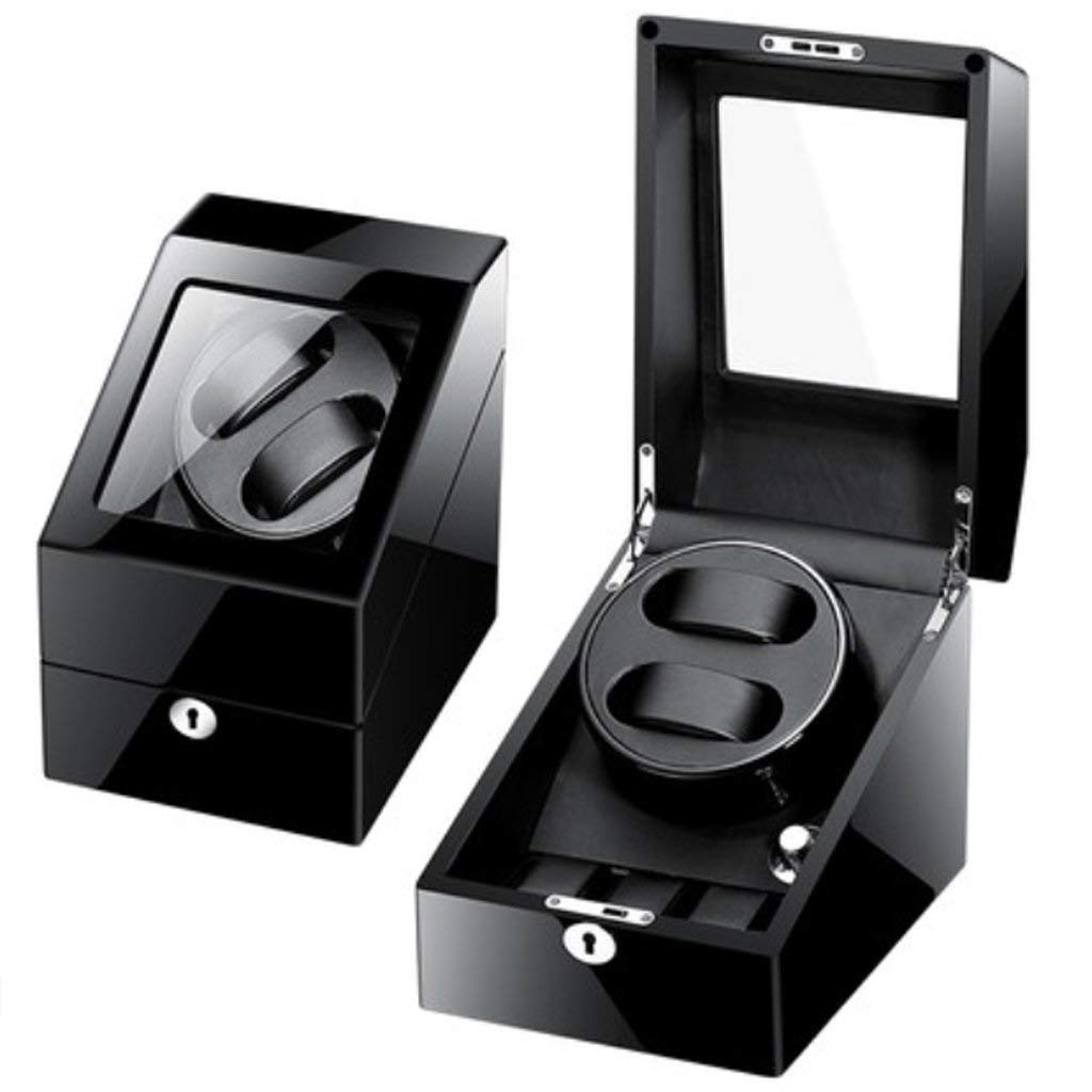 QUSYZD Watch Winder 2 Watches, Mechanical Tables Automatic Winding Rounding Boxes Storage Automatic Watches,