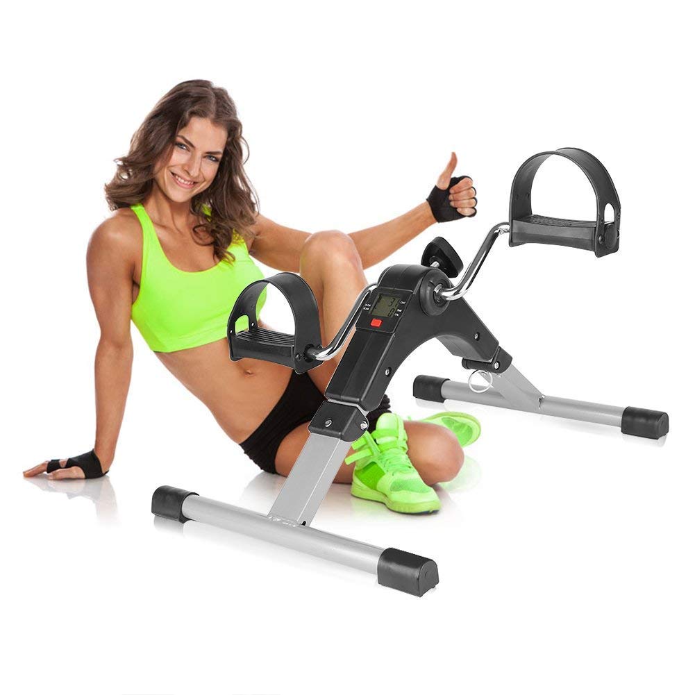 Bicicletta Pieghevole per Riabilitazione Stepper Portatile Tapis roulant Cardio Fitness Stepper Palestra Esercizio Mini Spinning Bike Dimagrante brucia Grassi