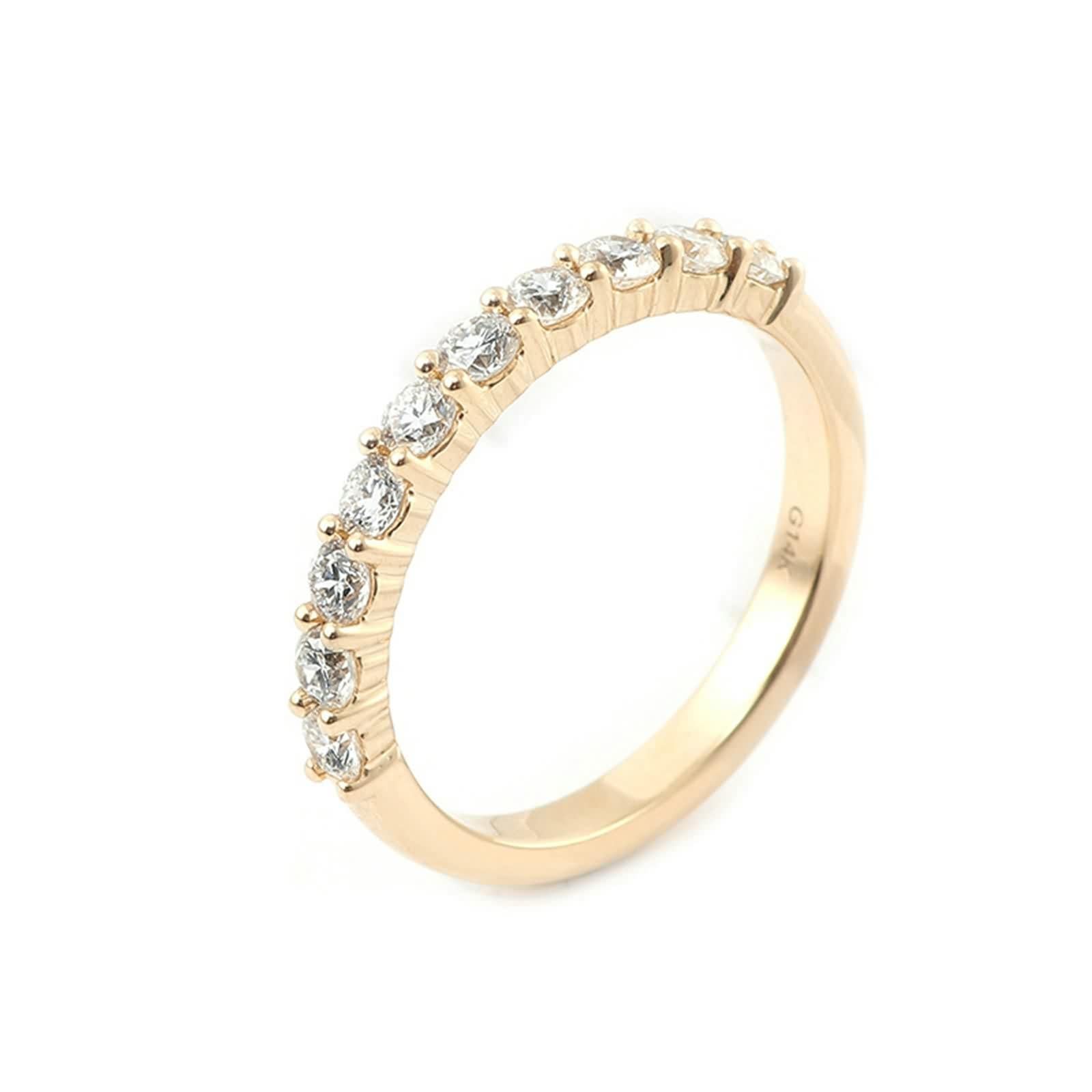 Moissanite pierścionek Eternity, złoty, elegancki, pierścionek zaręczynowy, prawdziwe złoto 9/14/18 K, na Walentynki, Dzień Matki