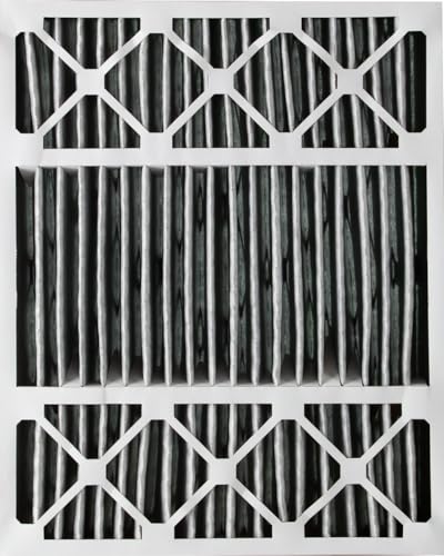Image of Nordic Pure 20x25x5 Pleated MERV 10 Plus Carbon Air Filter 1 Pack | Actual Size: 19 7 /8 x 24 7 /8 x 4 3 /8 Honeywell Replacement Made in USA, Advanced HVAC Furnace Filtration, Odor Control