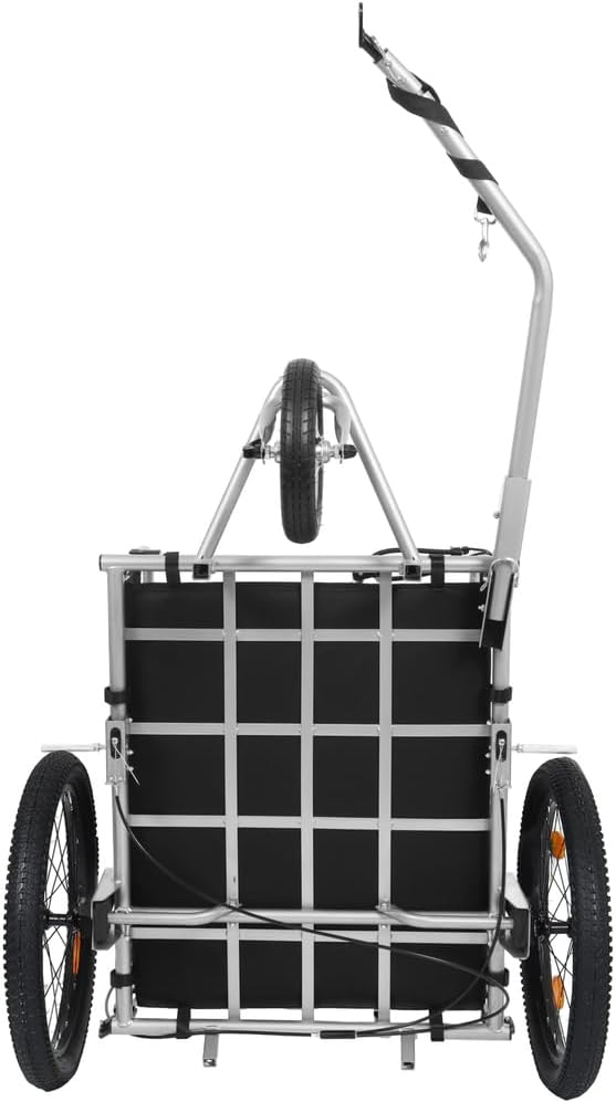 3-in-1 Heavy-Duty Bike Cargo Trailer – E-Bike Compatible Steel Frame, 110lb Capacity, 20" Wheels & Accessories