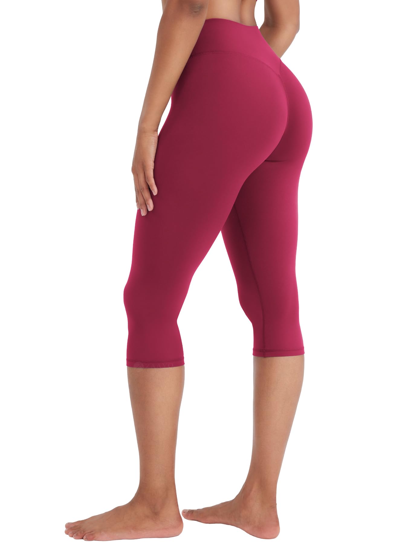 ZAAYO Legging Damen 3/4 Invisible Scrunch Butt Capri Legging Caprihose | Hohe Taille, Nahtlose, Butterweich, Caprihose Damen Sommer, Sport Yoga Gym Legging 7/8 Sporthose, Regular/Lang