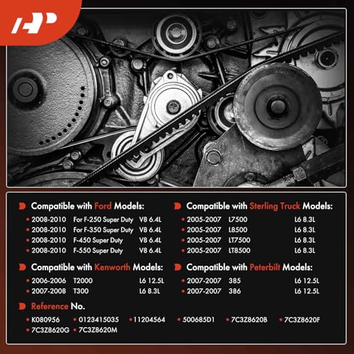 Correa serpentina motor 95.67 repuesto Ford F-450 F-550 y Peterbilt 385 386 2