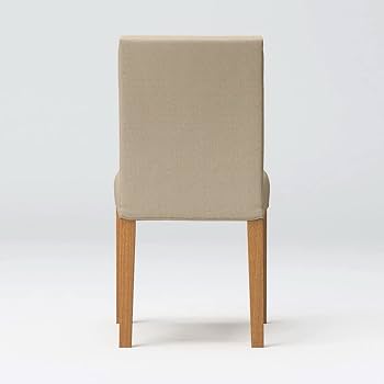【未使用脚裏パッド付】無印良品　オーク材チェア 綿平織 ベージュ 無印良品 ダイニングチェア オーク 綿平織 ベージュ - メルカリ