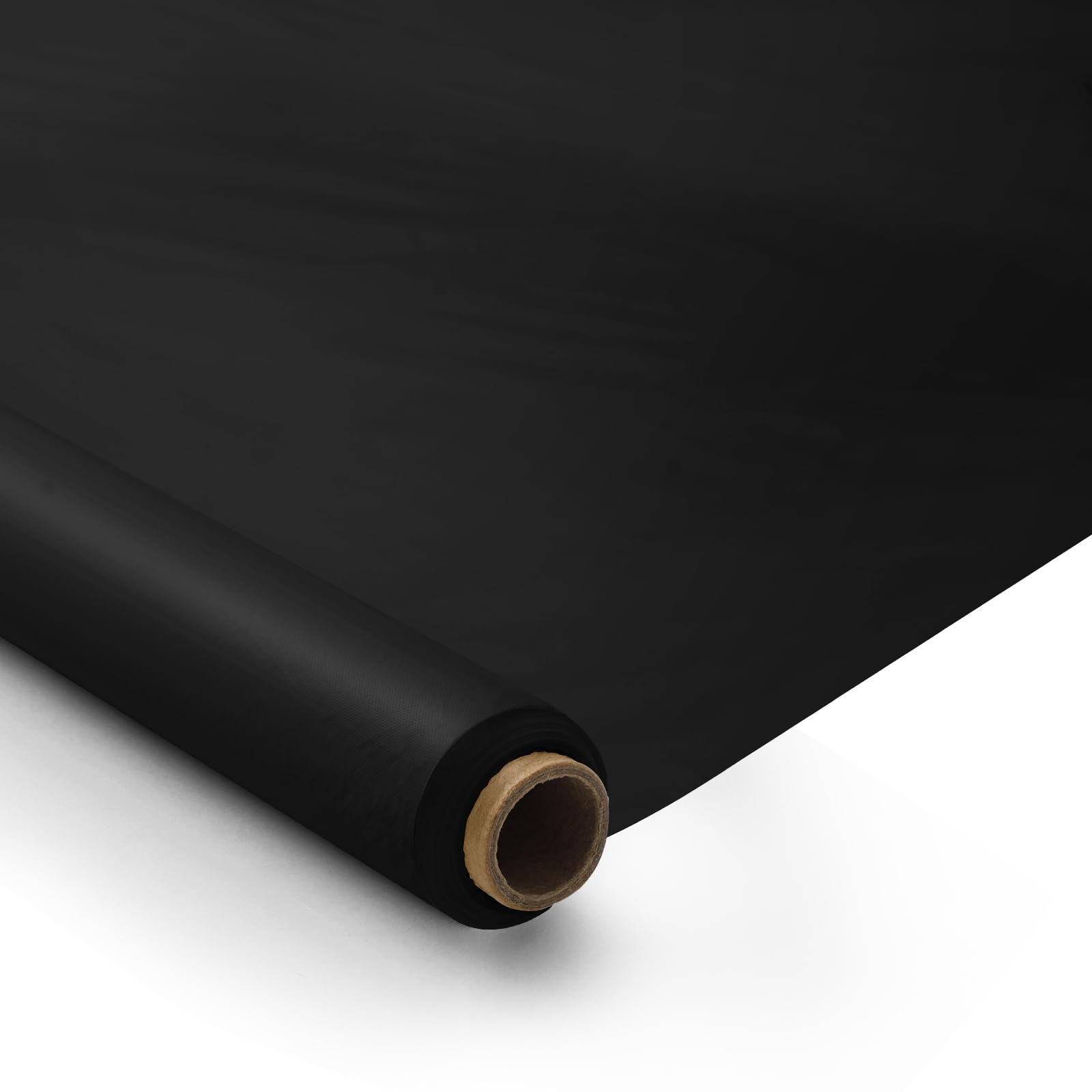 Photo 1 of Goodluck 40 Inch X 100 Feet Plastic Table Cover Roll, Disposable Table Cloths for Parties, Rectangle Plastic Tablecloths for Party, Banquet, Wedding, Birthday, Anniversary Decorations, Black 100Feet Black