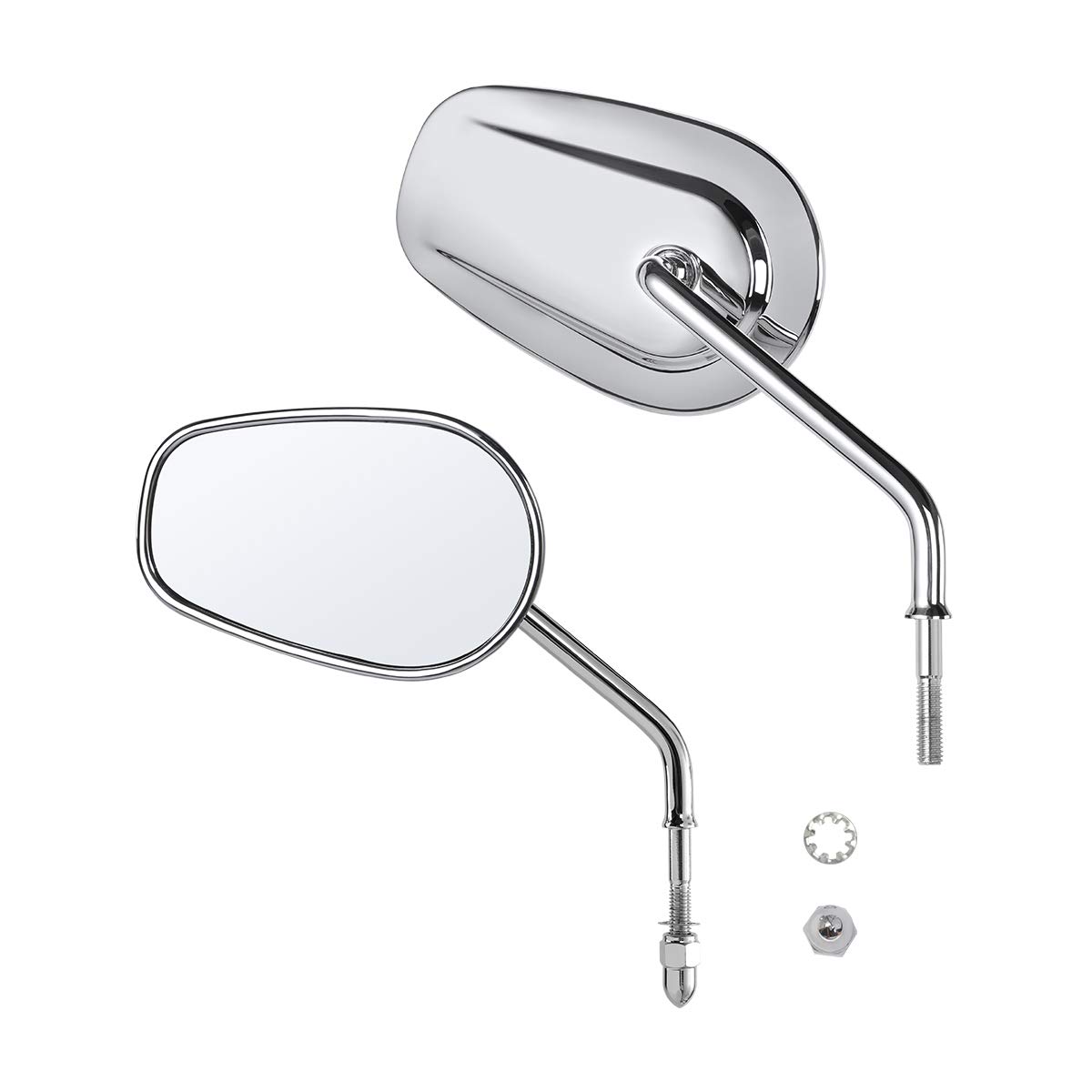 Lusterko wsteczne motocyklowe 8 mm, odpowiednie do Harley Dyna Softail Touring Sportster 1982-2021 (chrom)