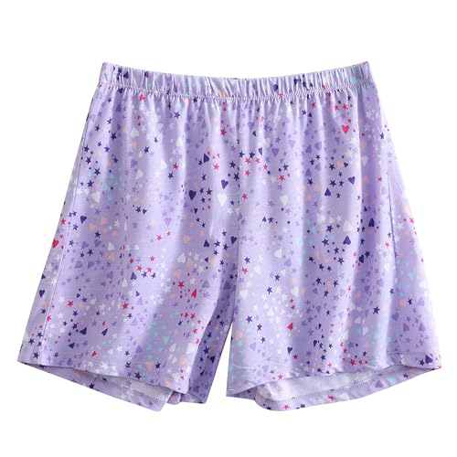 Image of PNAEONG 3 Pack: Womens Pajamas Shorts Set Soft Elastic Waist Lounge Shorts Printed PJ Bottoms