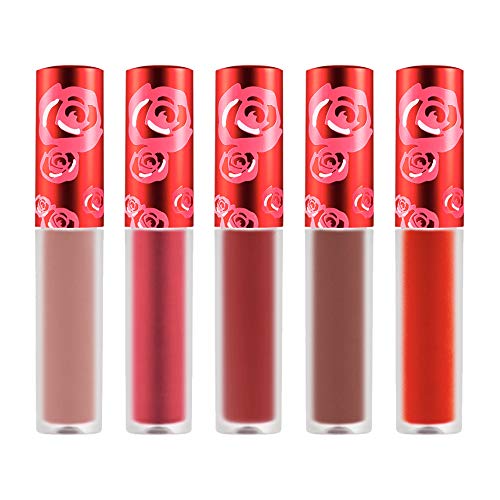 Lime Crime Velvetine Jolly Holiday Mini Lip Set - 5 Long-Lasting Liquid Matte Lipsticks - French Vanilla Scent - Velvety Texture - Won't Bleed or Transfer - Vegan
